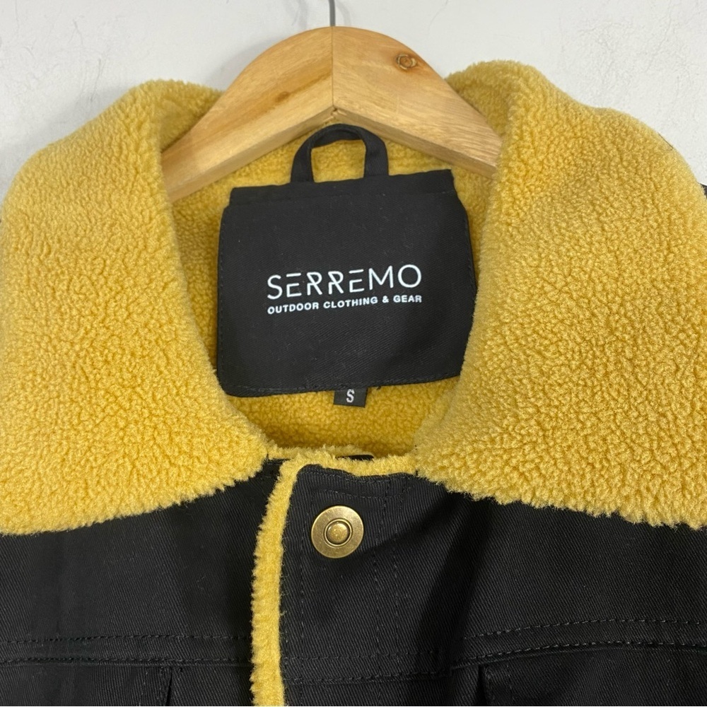 SERREMO Everest Yellow Fleece Lining Black Jacket - Picture 9 of 10